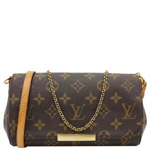 Louis Vuitton  Favorite MM Monogram Canvas Shoulder Bag Brown